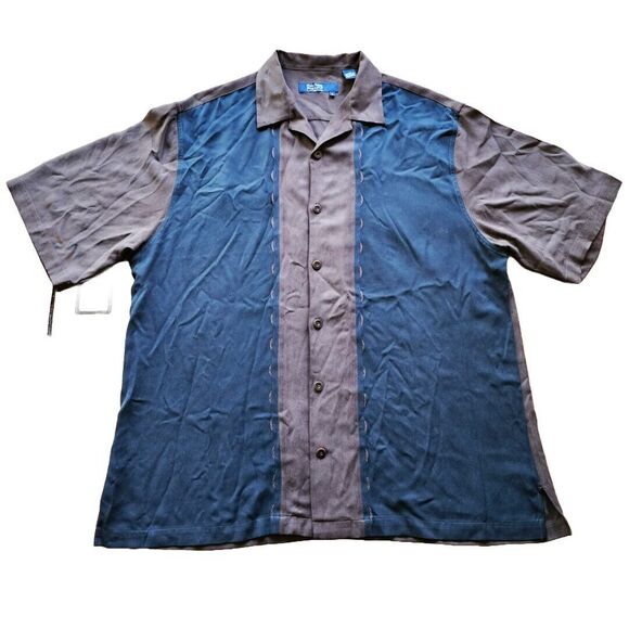 Nat Nast Other - nat nast xl silk Button Up Shirt Black Brown, Cruise, Vacation